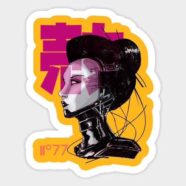 cyber girl 77 Sticker by kohtart